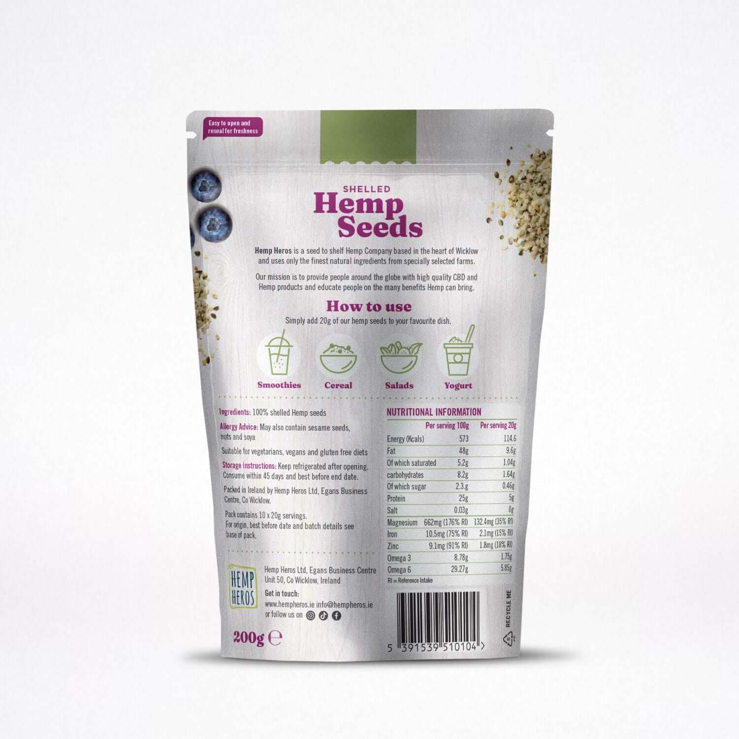 Shelled Hemp seeds - high in protein – Hemp Heros