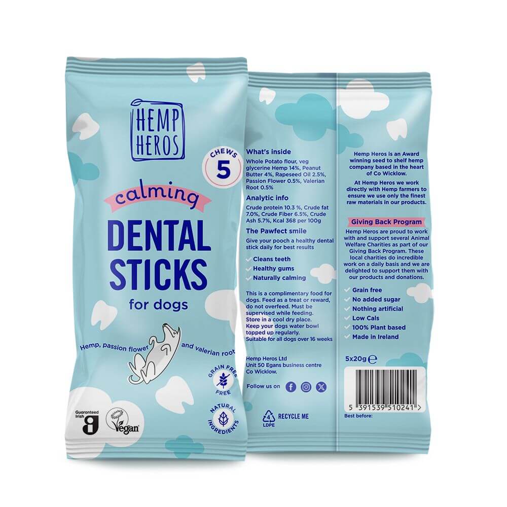 Calming Dental Sticks for Dogs - Natural & Made in Ireland
